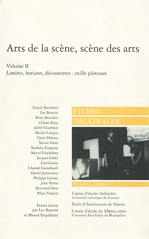 Publication Raymond Sarti, Arts de la scène, scène des Arts